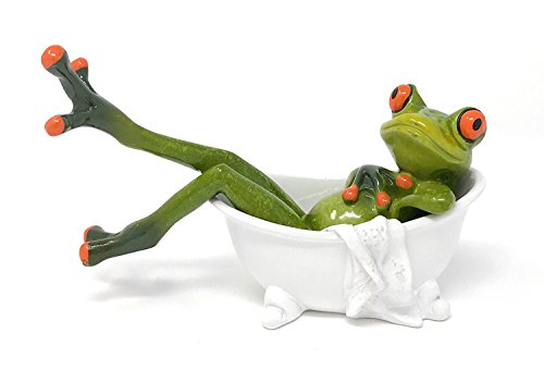 Estatua Decorativa Rana Verde para Baño y Dormitorio miniatura 2