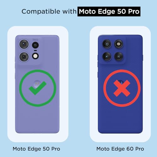 Image of Outlouders Back Cover for Motorola Moto Edge 50 Pro 5G Clear Transparent PC + TPU | Raised Edges | Shockproof Protection Bumper Case (Transparent)