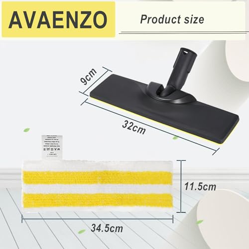 AVAENZO Bodendüsenset Zubehör für Kärcher Dampfreiniger Easyfix SC2 SC3 SC4 SC5, 1 Bodendüse 2 Mikrofaser Bodentuch Ersatzteile