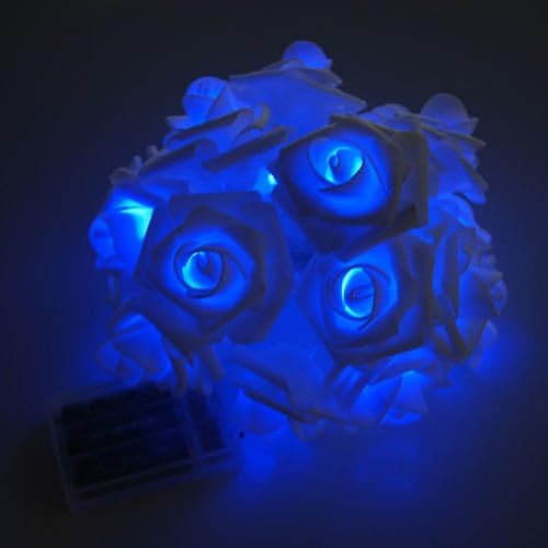 20LED Rose Flower Fairy Wedding Garden Party Xmas Decor Christmas String Lights Blue no.42