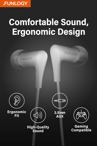 Image of FUNLOGY Wired Earbuds (3.5 mm, White)
