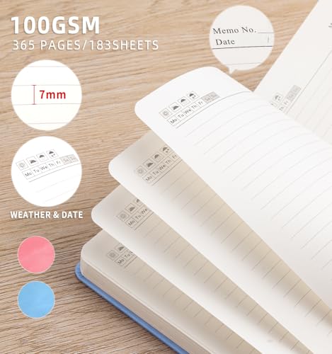 Carnet de notes ligné 365 pages pour l'écriture et la prise de notes