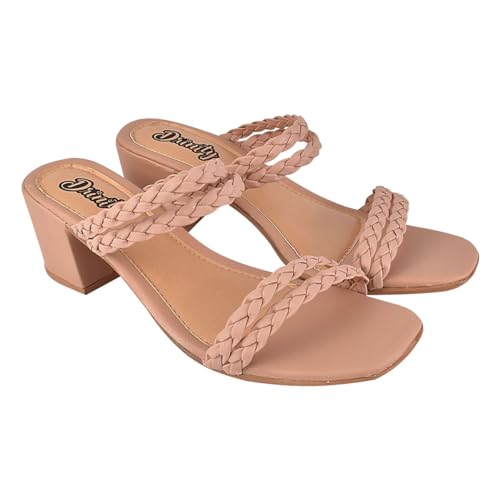 Sandália Feminina Salto Bloco Confortável Direto Da Fábrica SS13 34 ao 39 (Nude, BR, Adulto, Numéric