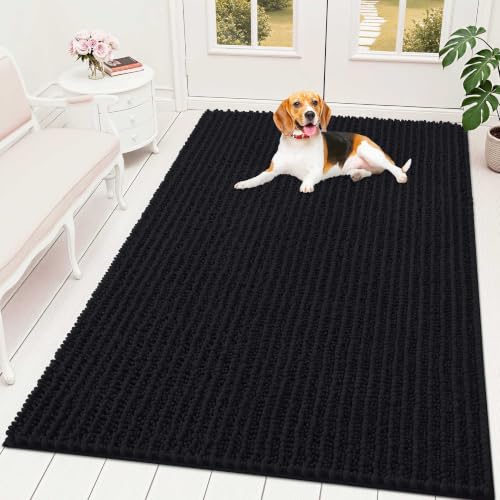 Image of OLANLY Dog Door Mat for Muddy Paws 70x46, Ultra-Absorbent Chenille Mud Mat