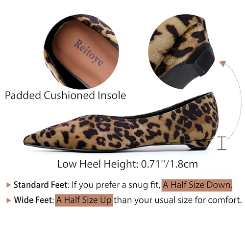 Image of Reitoye Flats for Womens Closed Pointed Toe Ballet Flat Comfortable Dressy Work Slip On Casual Shoes Womens Flats