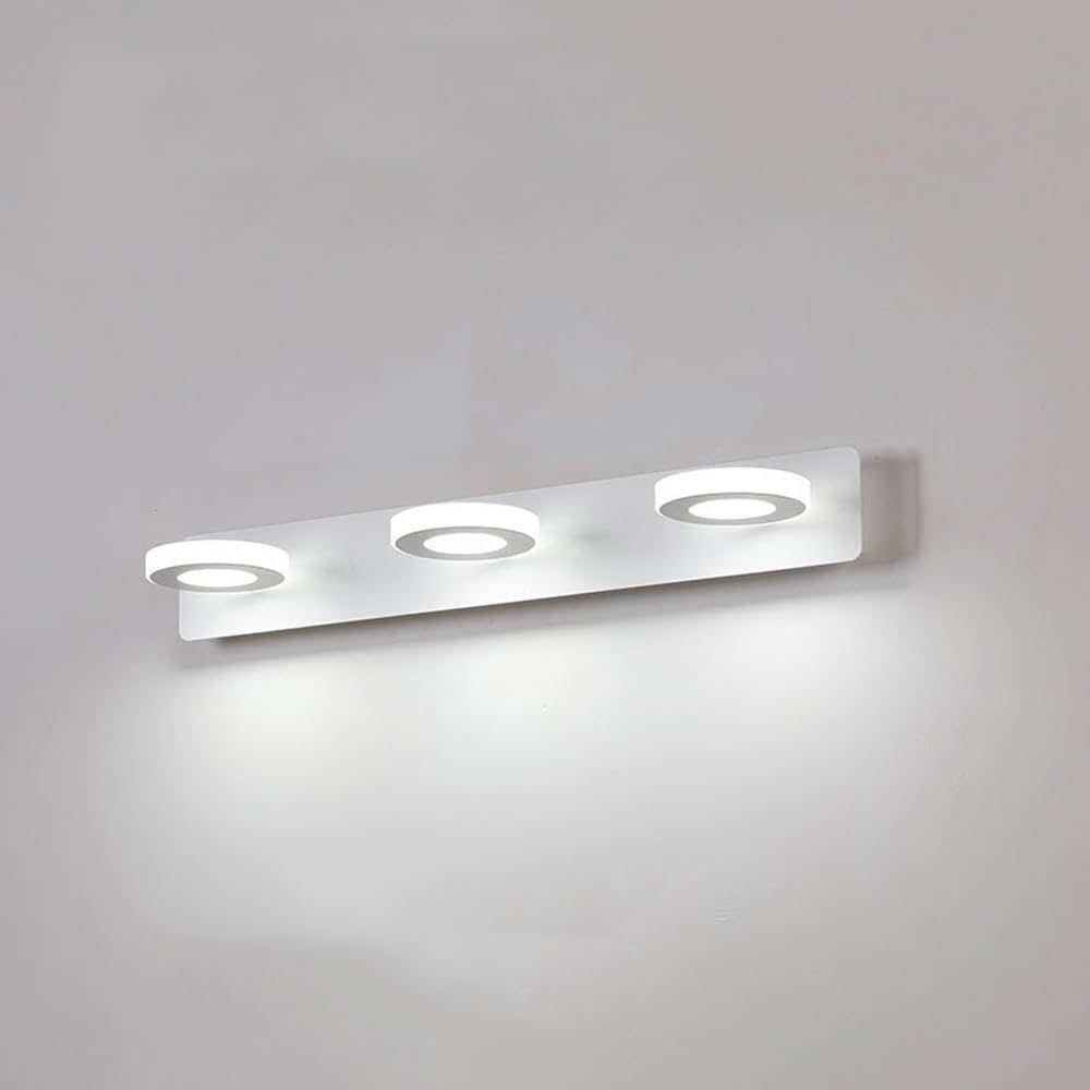 Lampa ścienna LED do lustra łazienkowego 15 W, obrotowa, 3 regulowane temperatury barwowe, oświetlenie ścienne, oświetlenie lustra (3 światła (15 w))