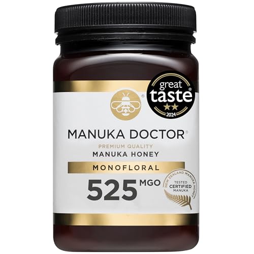 MANUKA DOCTOR | MGO 525+ Manuka Honey Monofloral | 500g | 100% Pure New Zealand Honey | Certified RAW | Non-GMO | Independently Lab Tested | Hive to Home Traceable