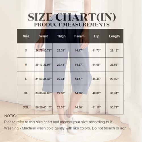 Linen Capris Pants for Women Summer Drawstring High Waisted Yoga Pants Comfy Soft Baagy Lounge Trousers with Pockets3