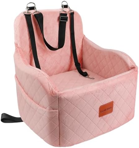 Dog Booster Car Seat for Small/Medium Dogs,Soft Puppy Portable Ca...