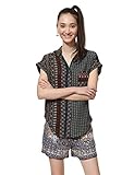  Desigual Damen Shirt Short Sleeve Azhar Woman Brown Hemd, Braun (Chocolate 6009), Small