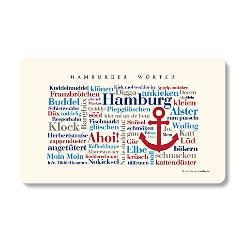 Frühstücksbrettchen Hamburger Wörter