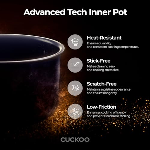 CUCKOO Micom Rice Cooker 6 Cup Uncooked / 12 Cup Cooked, Korean Fuzzy Logic Rice Cooker with Delay Timer & Keep Warm Setting, Versatile Food Steamer with Non-Stick Inner Pot, White (CR-0633F) - Image 5