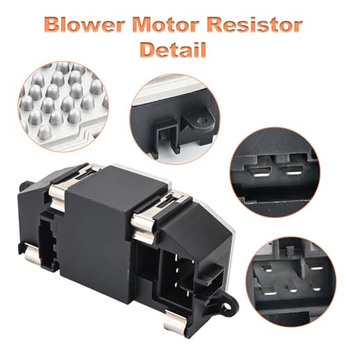 Image of HVAC Heater Blower Motor Resistor Compatible with Audi Q3 Q7 TT Quattro Volkswagen CC Beetle Eos Golf R GTI Passat Tiguan Blower Motor Resistor Replacement for 3C0907521D 3C0907521F 3C0907521G