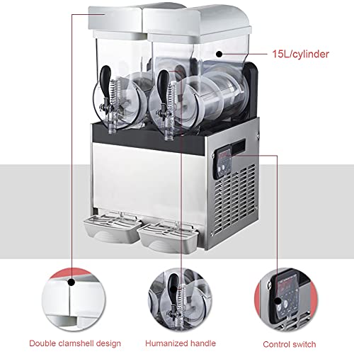 RSTJ-Sjef 700W 30L Spender Für Gefrorene Getränke Kommerzielle Slushy-Maschine, Edelstahl-Schneekegel-Slush-Maker… – Bild 8