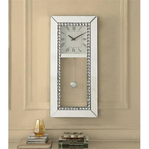 Acme Lotus Wall Clock with Faux Crystal
