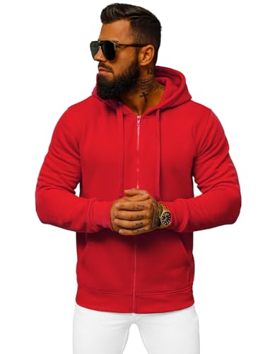 OZONEE Herren Hoodie Sweatjacke Kapuzenpullover Sweatshirt Farbvarianten...