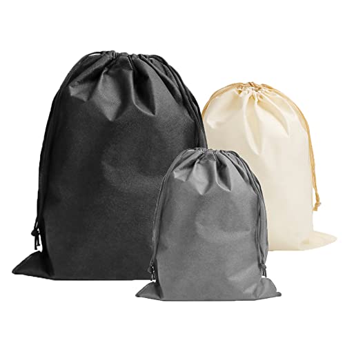 9 Pcs Sac De Rangement à Cordon De Voyage, Organisateur De Bagages, Sac à Chaussures Anti-Poussière, Sacs De Rangement Non Tissé, Poche à Cordon Pour Chaussures, Costume, Maquillage, 3 Tailles Cover
