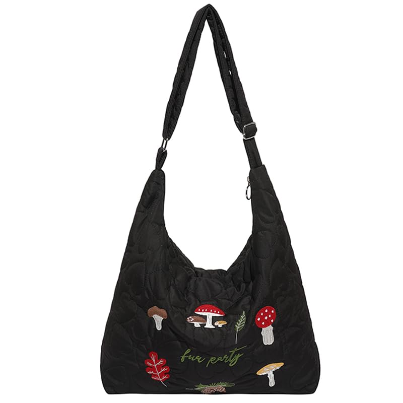 Quilted Shoulder Bags for Women Crossbody Bag Large Capacity Tote Bag Puffer Fall Purse