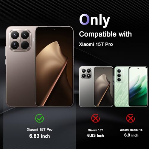 Image of Case for Xiaomi 15T Pro 5G, Military Grade Drop Protection Phone Case, Yellowing Resistant, Anti-Scratch Hard PC Back, Shockproof Hard Ultra-Thin Protective Cover, Clear