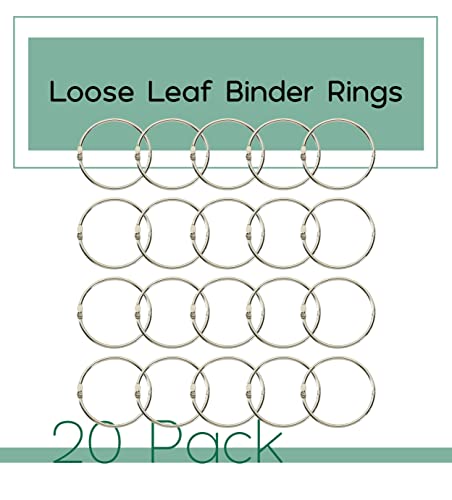Mr. Pen- Loose Leaf Binder Ring, 20 Pack, 2 Inch, Binder Rings, Book Rings, Metal Rings For Index Cards, Rings For Flash Cards, Flash Card Rings, Index Card Rings, Clip Rings, 2 Inch Binder Rings #TOP1