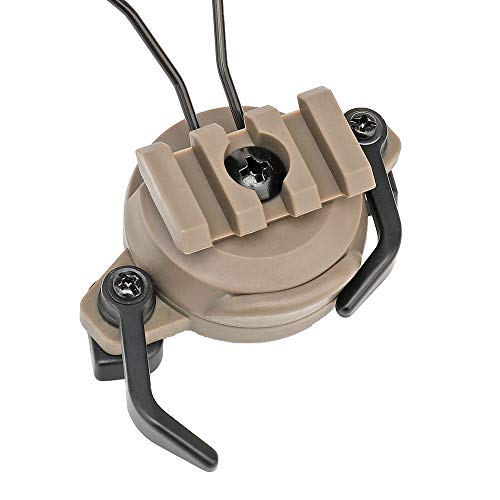 Federung Headset Halterung Taktischer Airsoft Helm Schienen Adapter für Comtac Headsets (Tan)