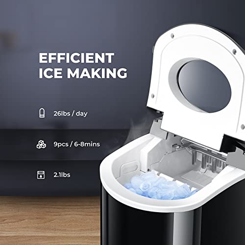 TRUSTECH Portable SelfCleaning Countertop Ice Maker Crazymos