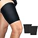2Pcs Thigh Sleeve for Weight Loss Sports Compression Thigh Wrap Leg Brace Support Pulled Hamstring Strain Injury Tendonitis,Black,XL