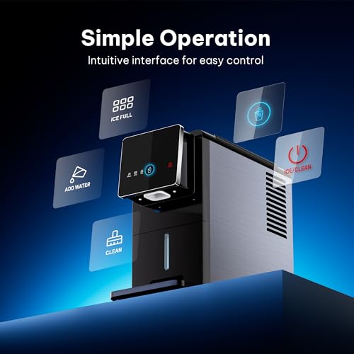 Image of Silonn Nugget Ice Maker Countertop, Auto Drop Ice, Self Cleaning Ice Machine, 40 lbs /24H Soft Chewable Ice, Self Dispensing Nugget Ice Maker for Home, Kitchen and Party
