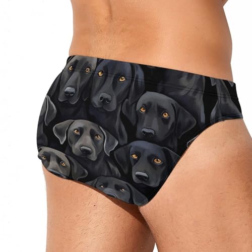 Labrador Lab Dogs Men's Swim Brief Sexy Bikini Swimwear Swimsuit Trunks Bathing Suits3