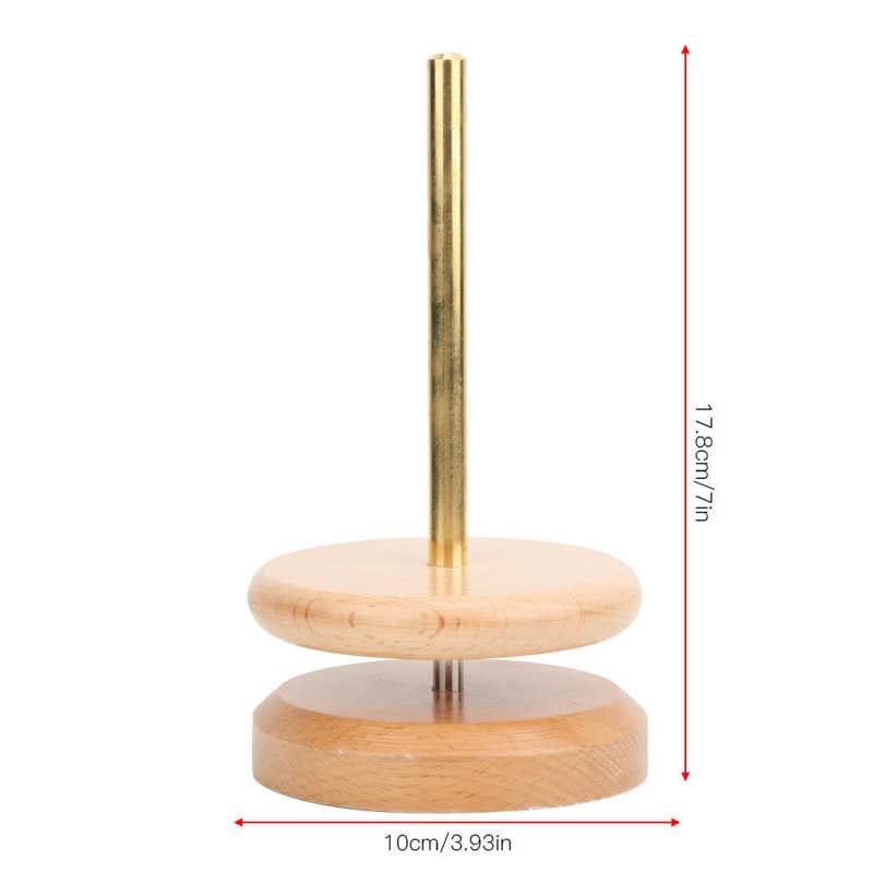 Crochet Yarn Winder Sewing Winder Spinning Reel Rotatable Wooden Base Metal Tubeturns The Yarn Spool Sewing Supplies