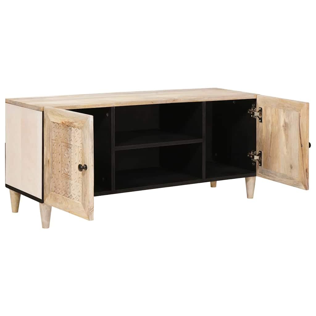 Mueble para TV de pared, color blanco, 105 x 33 x 46 cm, madera de