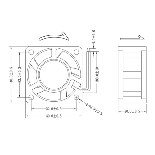 Ventilateur de refroidissement 1608KL-05W-B39 24V 4020 pour routeur - 4