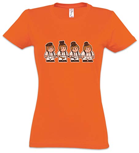 Urban Backwoods Chibi Droogs Damen T-Shirt Orange Größe M