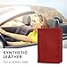 kwmobile Registration and Insurance Holder - Car Document Holder for Vehicle Documents and Cards - PU Leather - Rhubarb Red