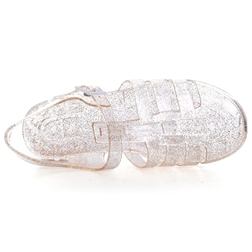 Image of Hee grand Crystal Jelly Heel Sandals for Women Summer Beach Jelly Shoes