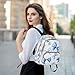 YETTASBIN Fashion Quilted Mini Backpack for Women & Girls - Blue Bow Lightweight Casual Travel Daypack, M(14L)