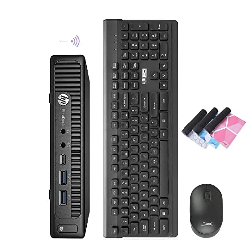 HP Mini PC EliteDesk 800 G2 Micro Desktop,i5 6500 Quad Core Up to 3.60GHz,16GB DDR4 512GB SSD,AX210 Built-in WiFi 6E + Bluetooth 5.2,HDMI,VGA,DP,Windows 10 Pro,Wireless K&M + TJJ Mouse Pad(Renewed)