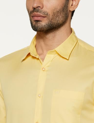 Image of Peter England Men's Slim Fit Full Sleeve Casual Shirt in Twill Weave Cotton
