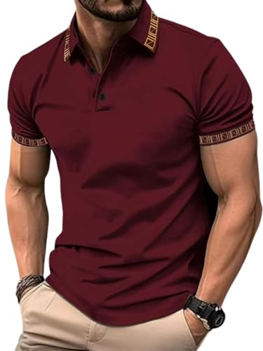 Image of GRECIILOOKS Tshirt for Man | Polycotton Regular Fit Half Sleeve Mens Tshirt | Polo Casual T Shirt for Man | Perfect for Golf, Travel & Outdoor Casual Look