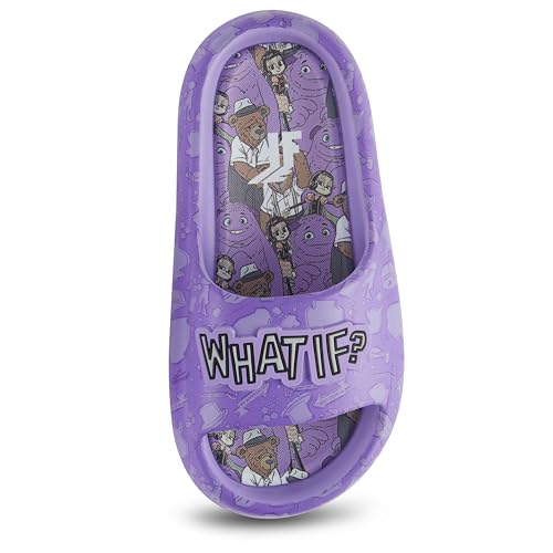 Krasinski's Charm - IF Movie Edition Slip On Shoes - Youth Girls' Purple Comfort Slide - Slip into Movie Magic!4