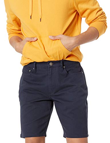 Amazon Essentials Men's Straight-Fit 7" Inseam Stretch 5-Pocket Twill Shorts, Midnight Blue, 36 - image 3