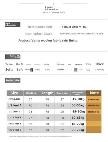 Women's Winter Solid Color Woolen A- Line Midi Gathered Hem High Waist Hip Umbrella Skirt4