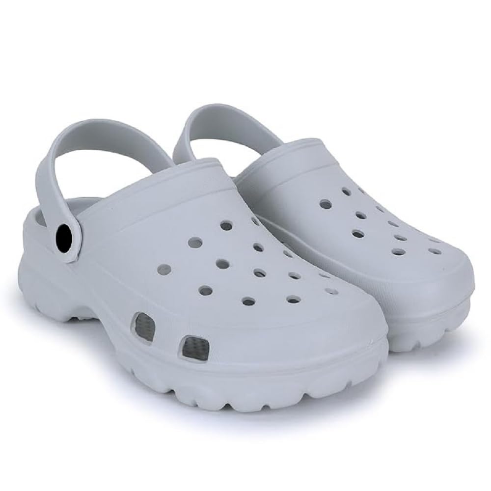 Mens Lightweight Classic Clogs || Sandals with Adjustable Back Strap for Men (Grey, 9) (B0CXSYFFPD) Amazon Price History, Amazon Price Tracker