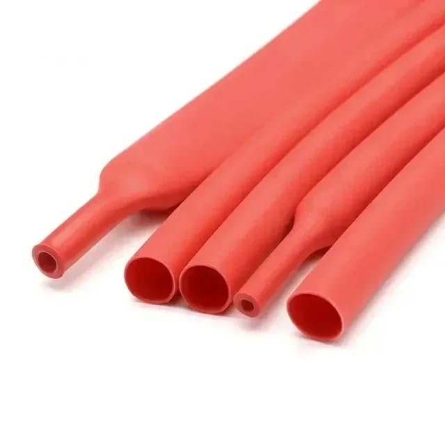 Gaine thermorétractable, Tube thermorétractable PE rouge 3:1, qualité assortie, 1 pièce(9.5MM*10M)