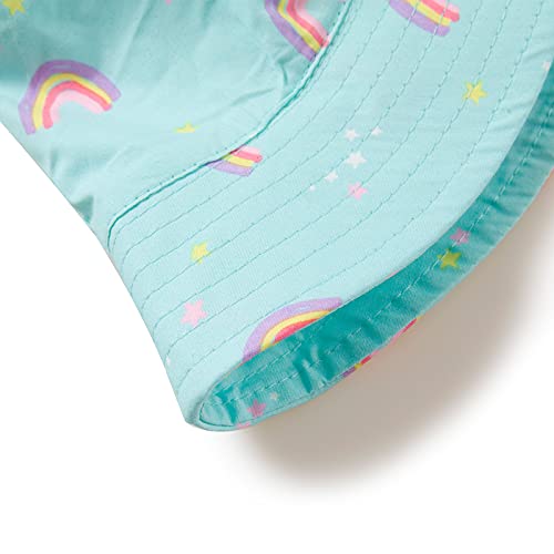 Baby Sun Hat Rainbow Toddler Upf 50+ Summer Sun Protection Baby Girl Wide Brim Bucket Hat Beach Hat Infant Adjustable Cap(Pink+Blue,1-2T) #TOP2