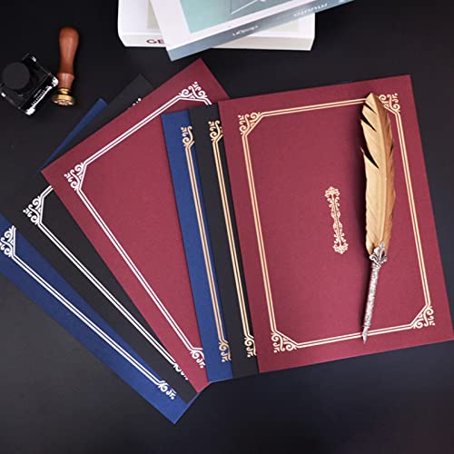 Couvertures de diplôme A4 avec papier | Lot de 5 porte-certificats élégants