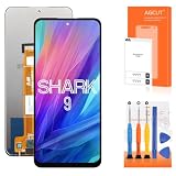 AGCUT Display LCD per Blackview Shark 9 Schermo di Ricambio per Blackview Shark 9 Schermo LCD Sostituzione Schermo DigitalizerTouch Screen Completo Assembly con Kit di Riparazione, Nero