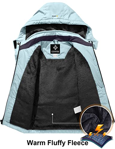 Gemyse Girl's Winter Waterproof Ski Snow Jacket Hooded Windproof Jacket (Skyblue,8) #TOP2