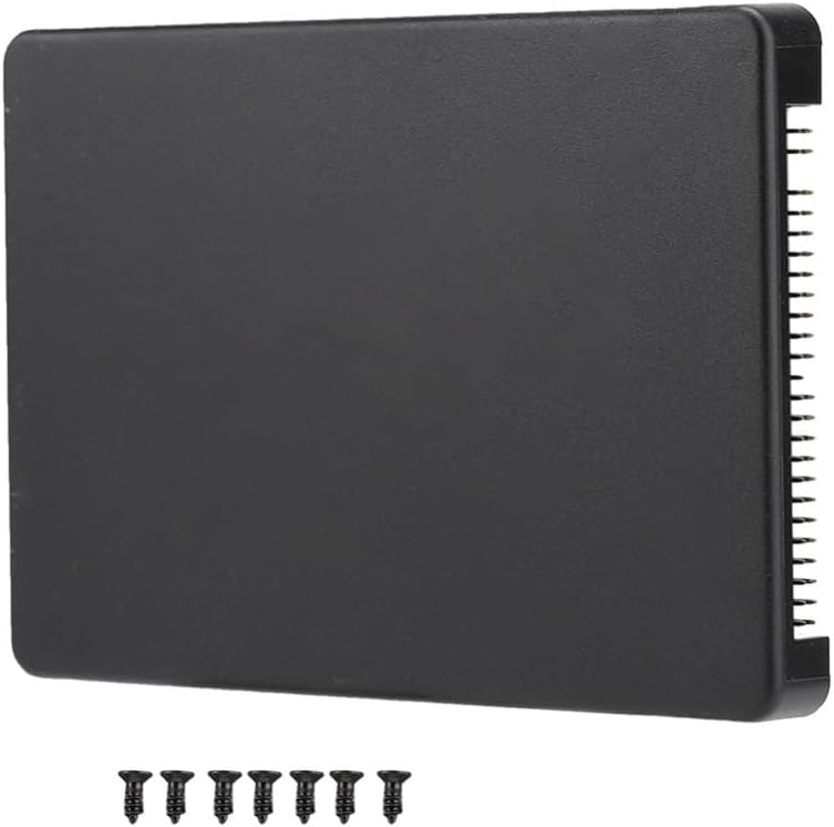 mSATA SSD to IDE 2.5 Inch Hard Drive Enclosure – Adapter Case for 44 Pin PATA Parallel Port, Compatible with 3x5cm & 3x7cm mSATA SSDs(Black)
