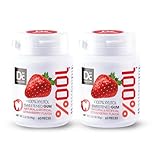 DC24 DAILY CARE Xylitol Gum without Aspartame, Sugar Free Chewing Gum for Cavities, Strawberry Flavor, Gluten Free, Vegan, 60 Pieces, Pack of 2